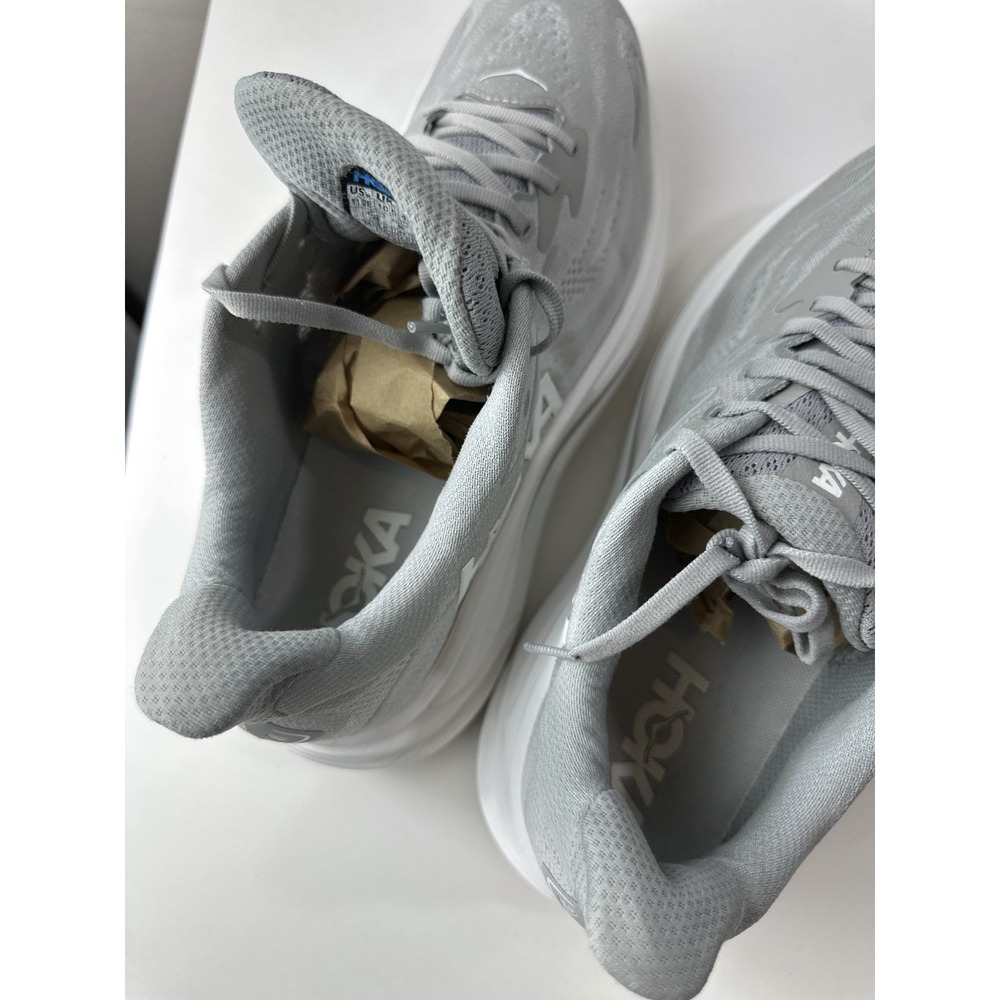 Hoka One One Clifton 10 Shoes Mens Size 11 2E Wide Stellar Grey *Heavy Wear - Picture 15 of 16